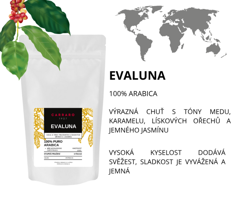 Degustační sada zrnkové kávy, SINGLE ORIGIN, 3x 150g - Barva obalu: Bílá