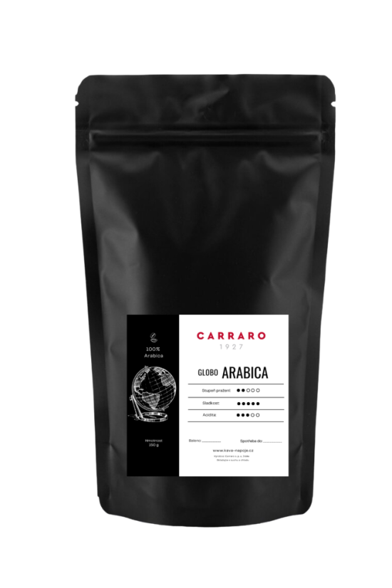 Degustační sada zrnkové kávy, řada GLOBO, 3x 150g - Barva obalu: Černá