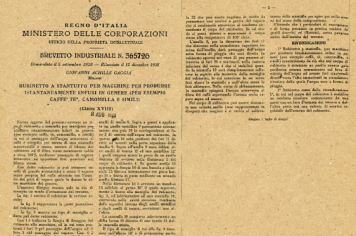 Patent číslo 365726, na přístroj "Lampo" v roce 1938 Patent číslo 365726, na přístroj "Lampo" v roce 1938