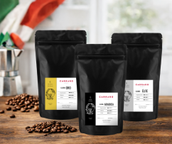 Degustační sada - řada GLOBO, zrnková káva 3x150g