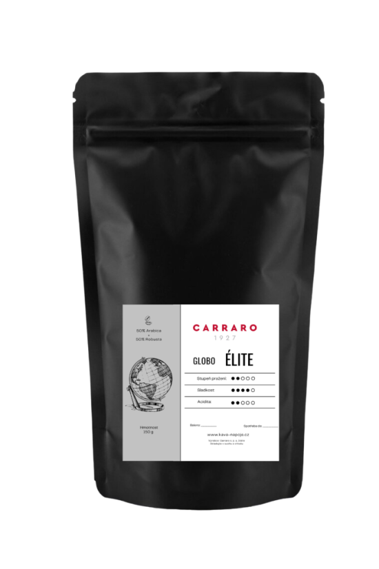 Degustační sada zrnkové kávy, řada GLOBO, 3x 150g - Barva obalu: Černá